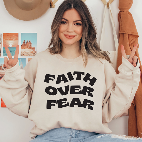 Faith Over Fear Ready To Press DTF Transfers, DTF Hot Peel