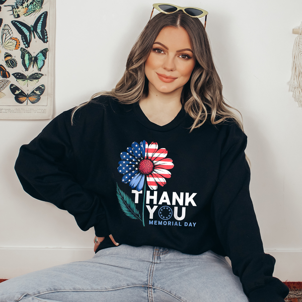 Thank You Memorial Day USA Ready To Press DTF Transfers, DTF Hot Peel