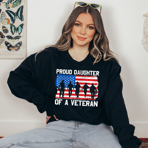 Proud Daughter Of a Veteran Ready To Press DTF Transfers, DTF Hot Peel
