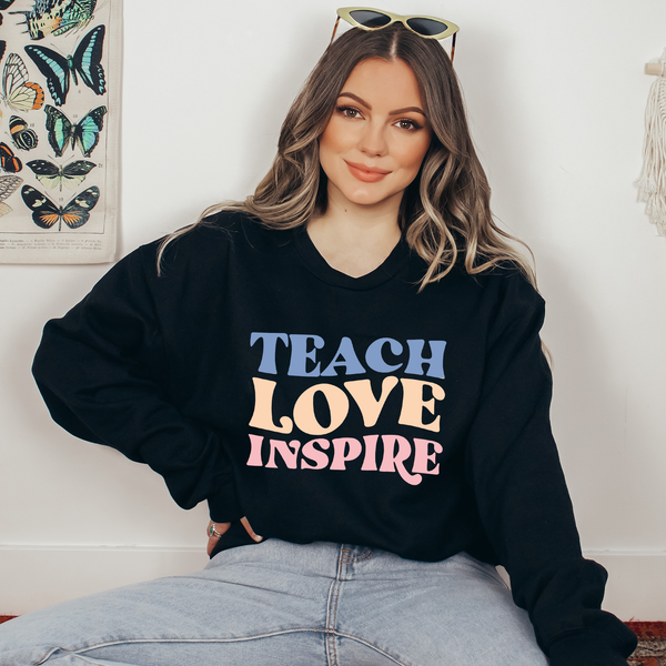 Teach Love Inspire Ready To Press DTF Transfers, DTF Hot Peel