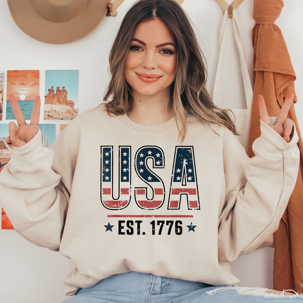 Memorial Day USA Est.1776 Ready To Press DTF Transfers, DTF Hot Peel