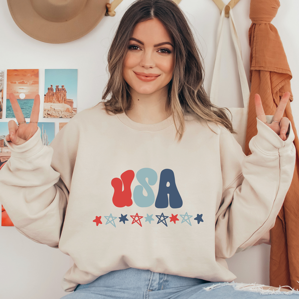 USA Stars Soft Color Ready To Press DTF Transfers, DTF Hot Peel