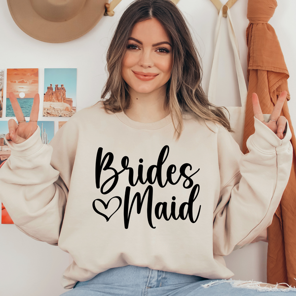 Bridesmaid Heart Ready To Press DTF Transfers, DTF Hot Peel