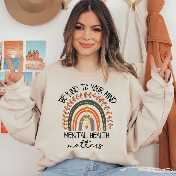 Be Kind To Your Mind, Mental Health Matters Black Ready To Press DTF Transfers, DTF Hot Peel