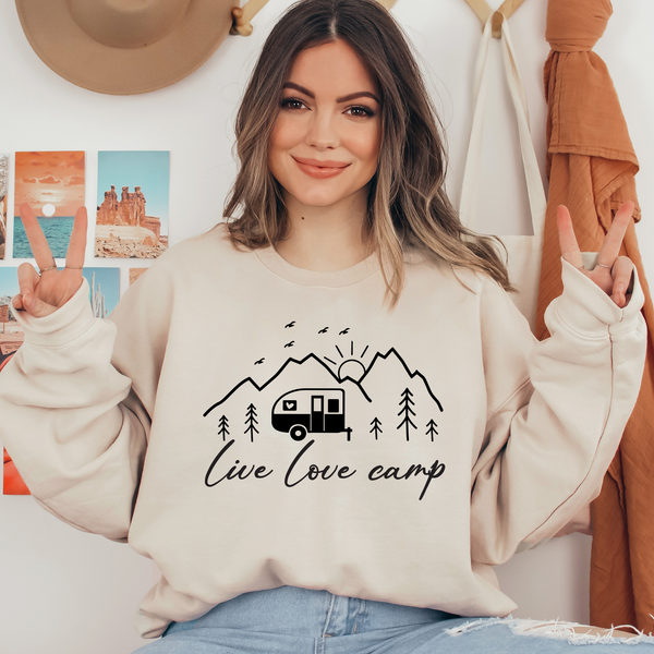 Live Love Camp Ready To Press DTF Transfers, DTF Hot Peel
