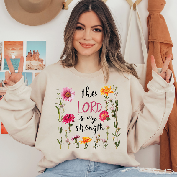 The Lord Is My Strenght Ready To Press DTF Transfers, DTF Hot Peel