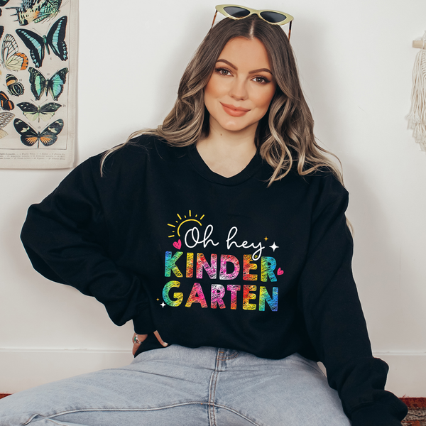 Oh Hey Kinder Garten Retro Ready To Press DTF Transfers, DTF Hot Peel