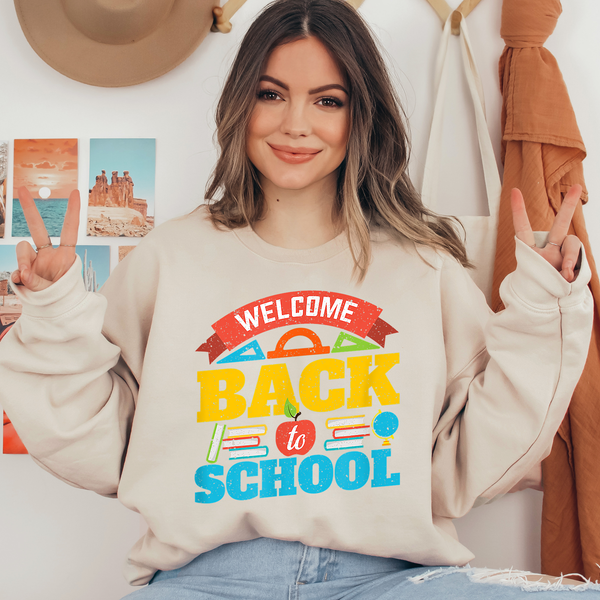Welcome Back To School Apple Ready To Press DTF Transfers, DTF Hot Peel