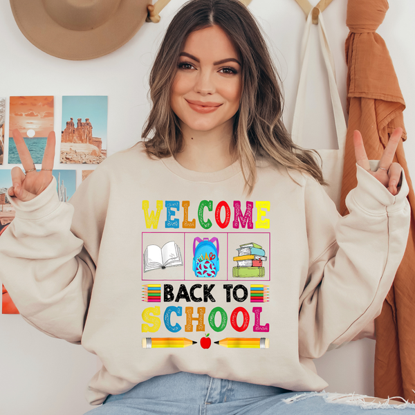 Welcome Back To School Ready To Press DTF Transfers, DTF Hot Peel