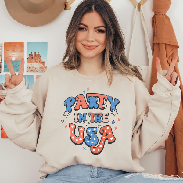 Party in the USA Ready To Press DTF Transfers, DTF Hot Peel