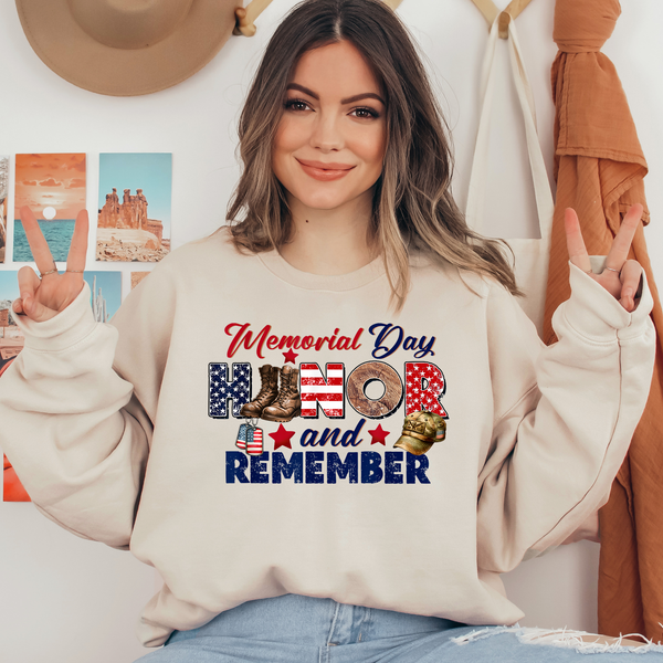 Memorial Day Honor And Remember Ready To Press DTF Transfers, DTF Hot Peel