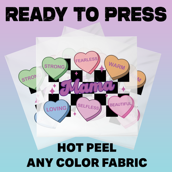 Albums Candy Heart Mama Ready To Press DTF Transfers, DTF Hot Peel